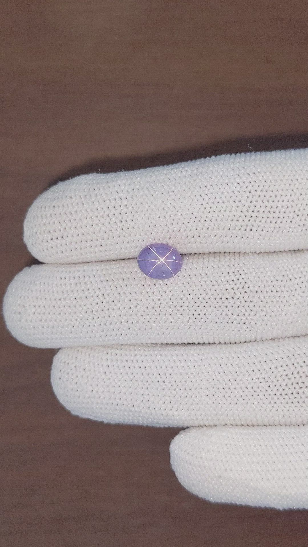 3.40 Ct. Violet Star Sapphire from Ceylon (Sri Lanka) Size Video