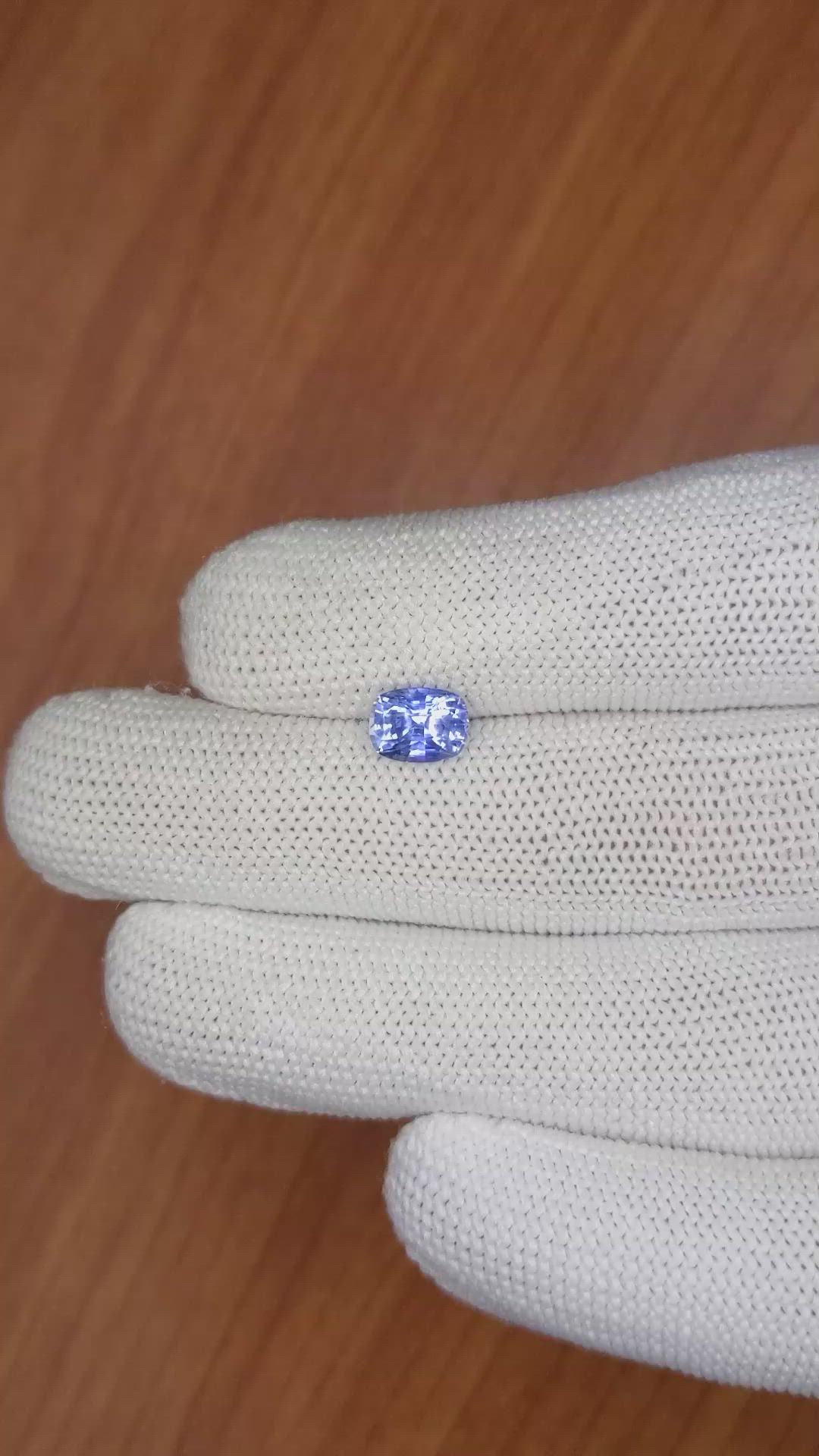 1.52 Ct. Blue Sapphire from Ceylon (Sri Lanka) Size Video