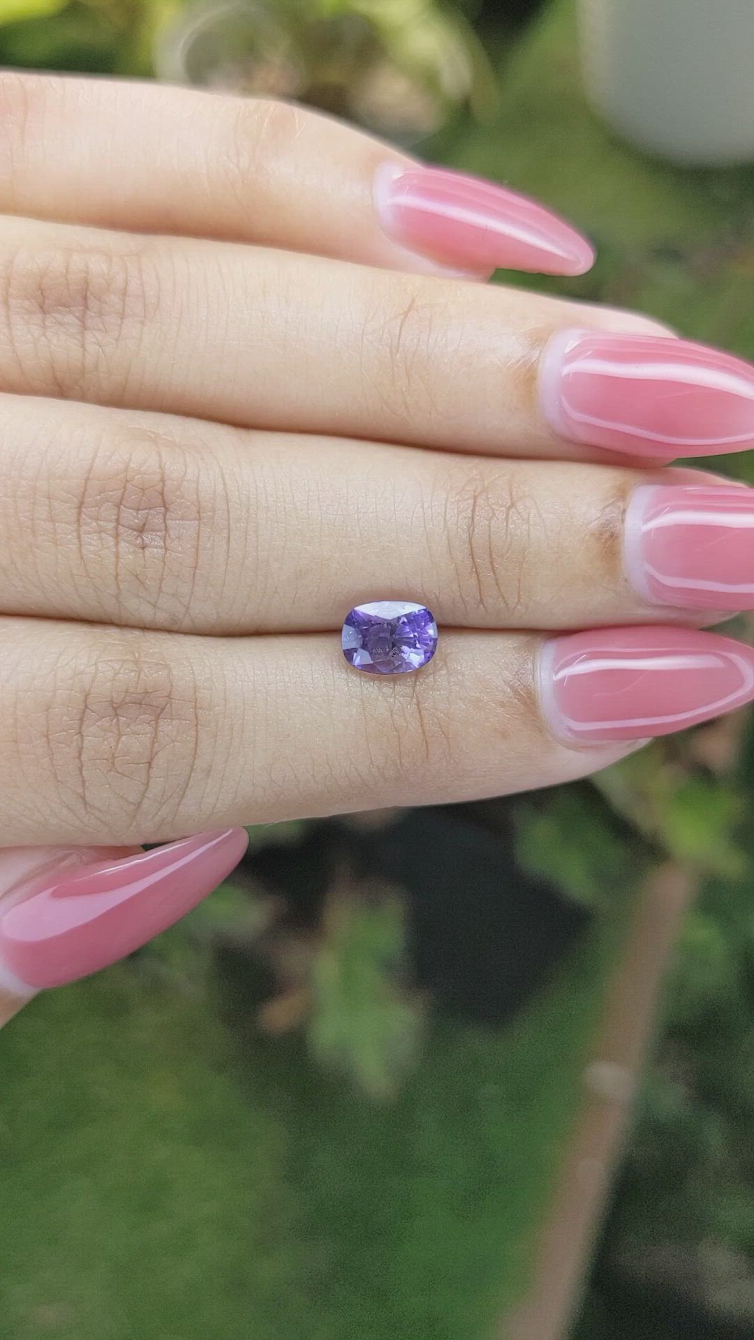 1.71 Ct. Purple Sapphire from Ceylon (Sri Lanka) Size Video