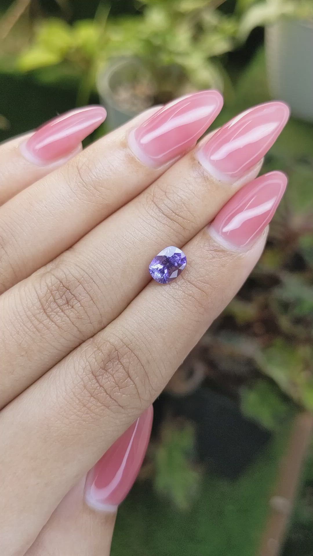 1.71 Ct. Purple Sapphire from Ceylon (Sri Lanka) Size Video