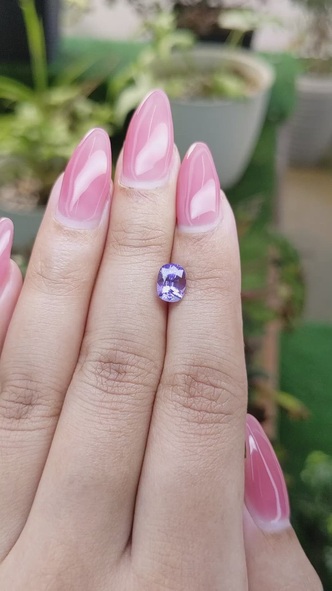 1.71 Ct. Purple Sapphire from Ceylon (Sri Lanka) Size Video