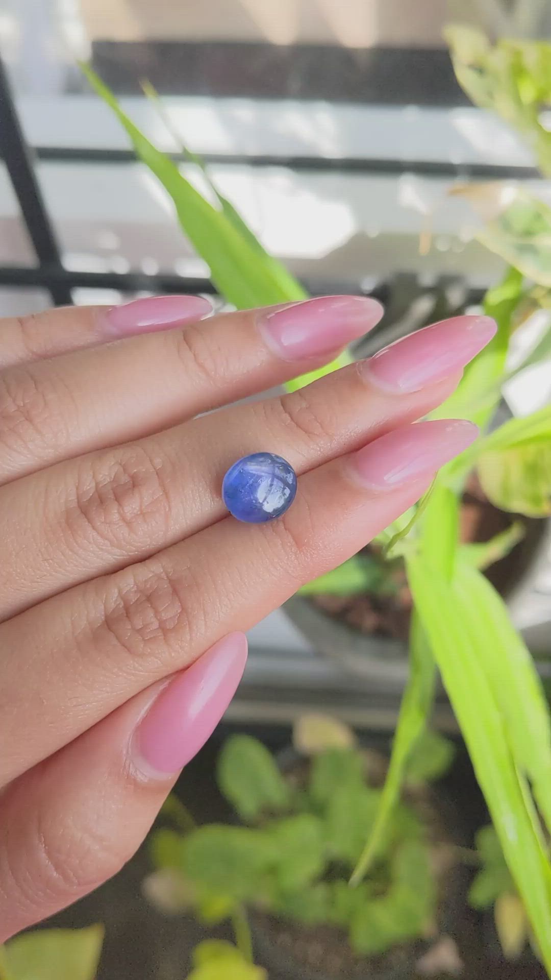 6.53 Ct. Blue Star Sapphire from Ceylon (Sri Lanka) Size Video