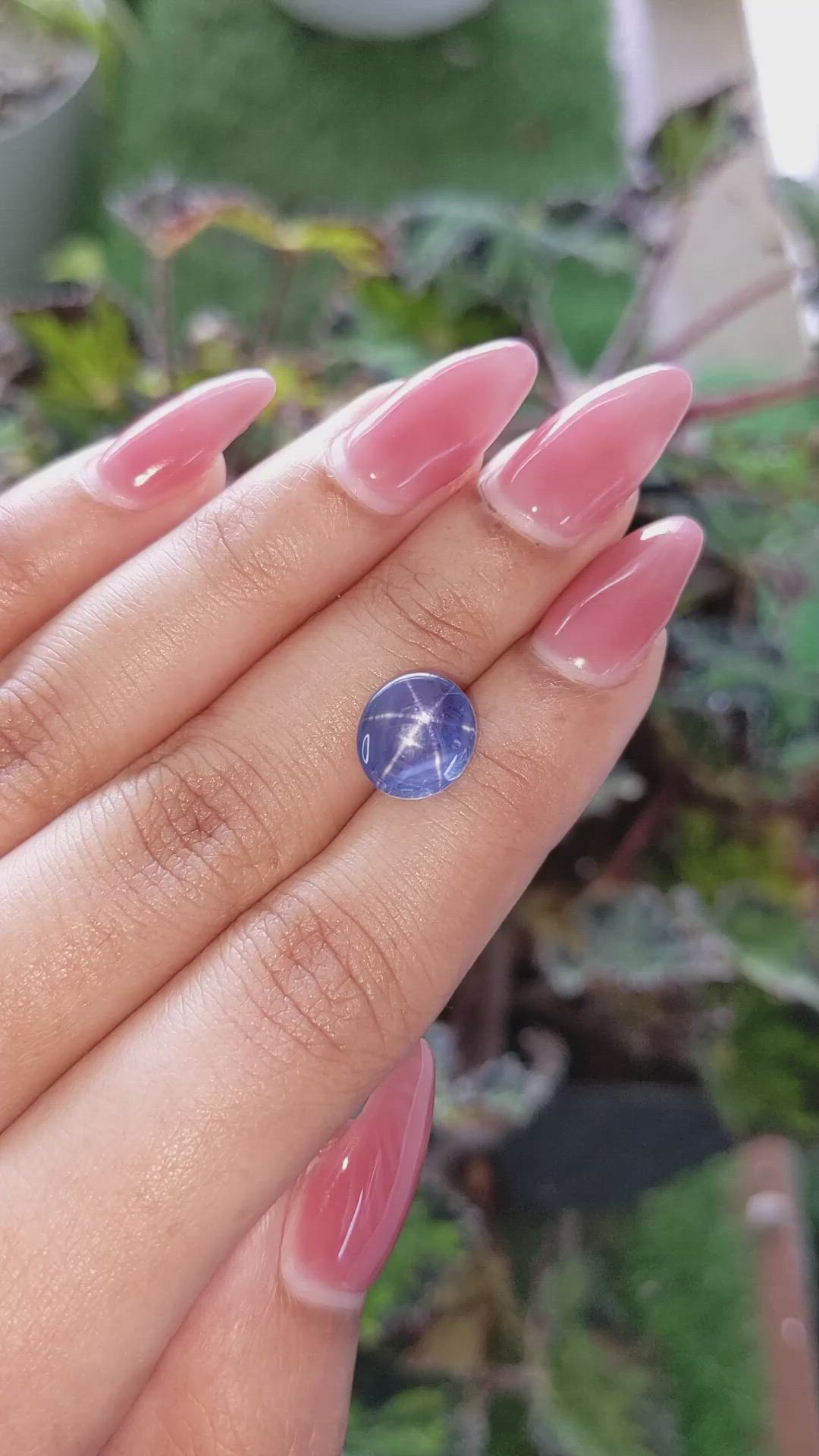 6.53 Ct. Blue Star Sapphire from Ceylon (Sri Lanka) Size Video