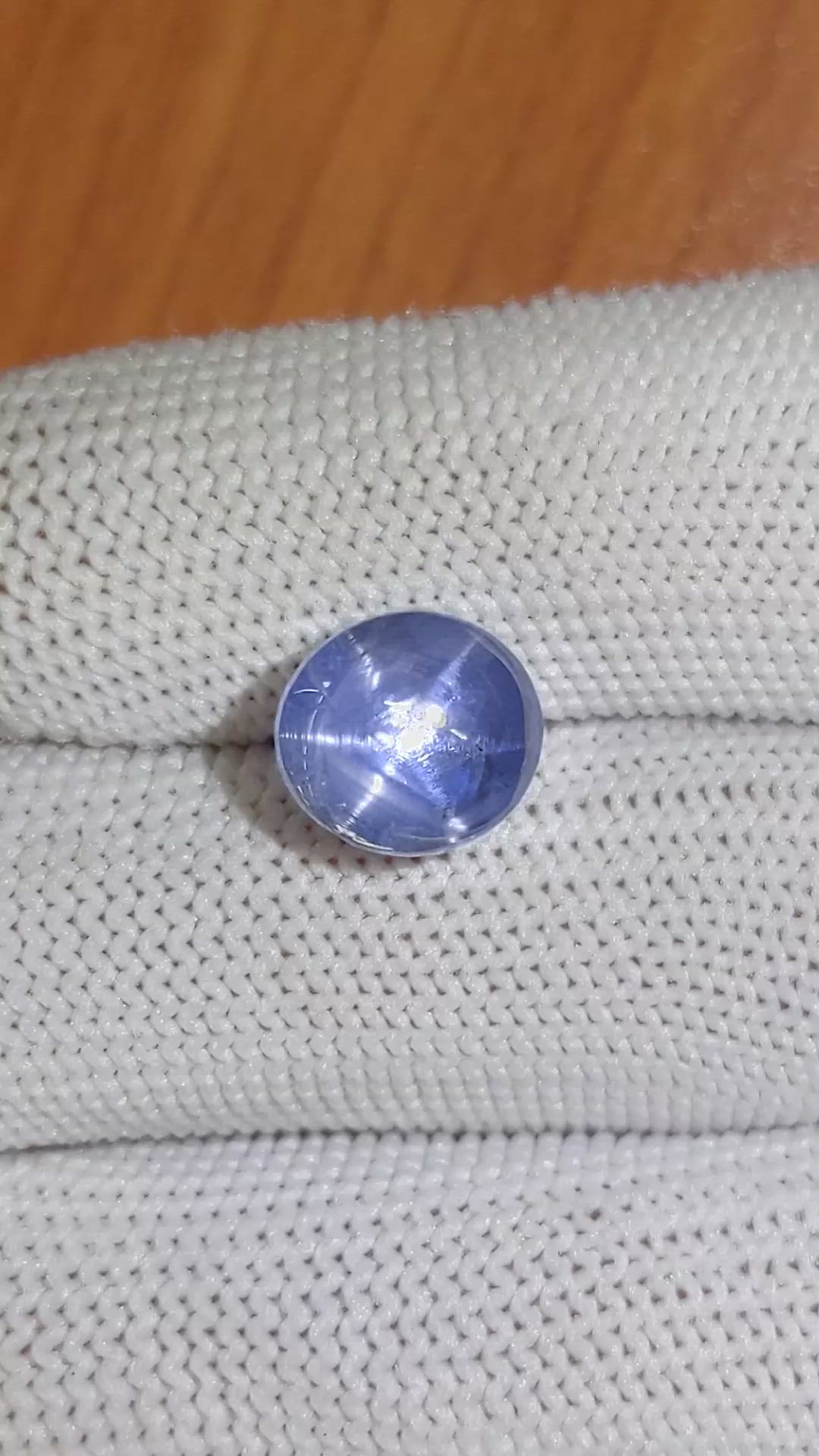 6.53 Ct. Blue Star Sapphire from Ceylon (Sri Lanka) Size Video