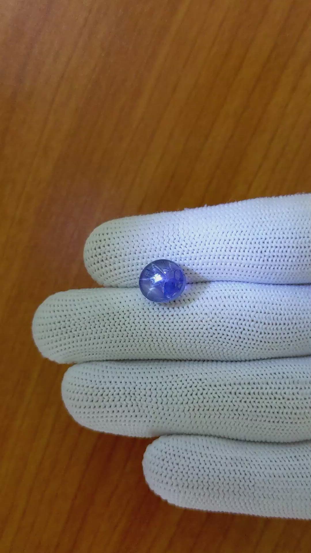 6.53 Ct. Blue Star Sapphire from Ceylon (Sri Lanka) Size Video