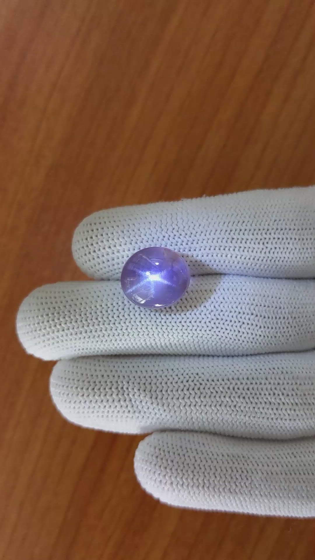 14.54 Ct. Purple Star Sapphire from Ceylon (Sri Lanka) Size Video