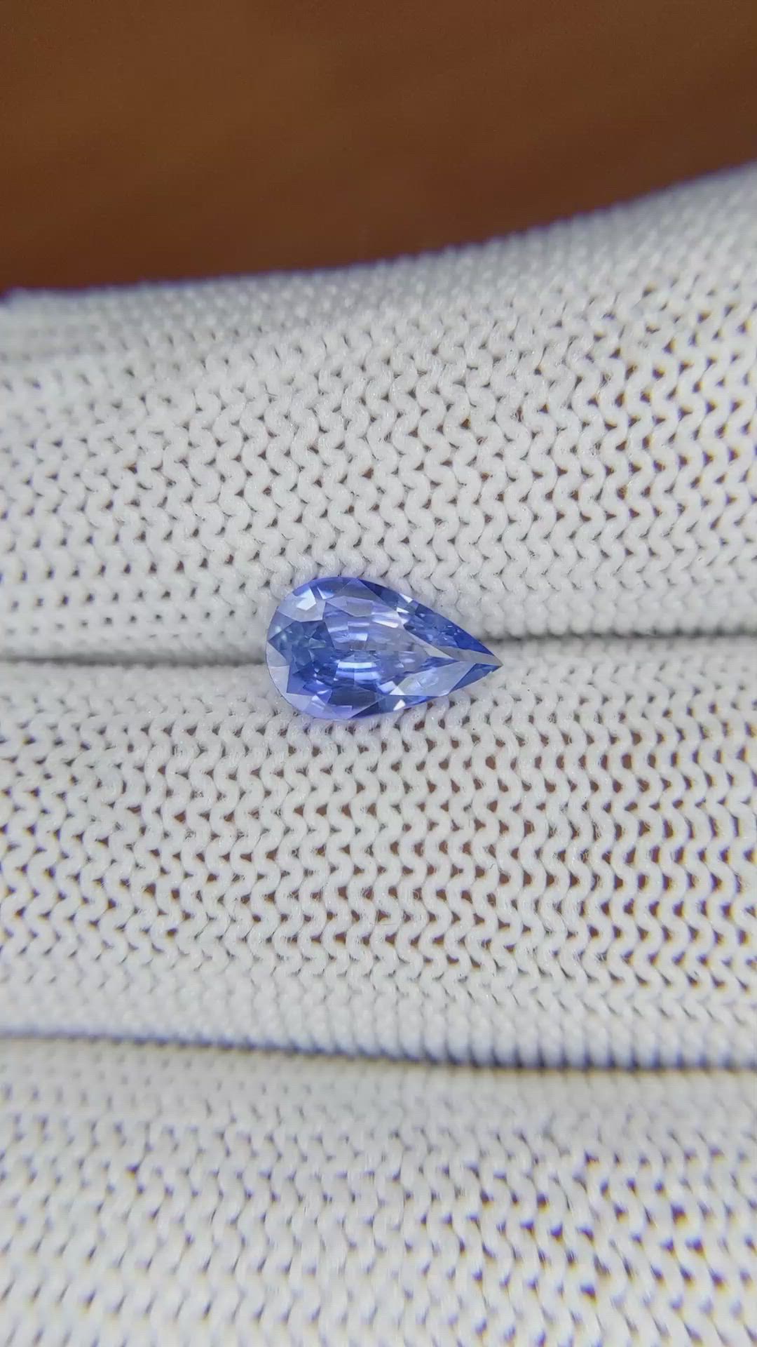1.11 Ct. Blue Sapphire from Ceylon (Sri Lanka) Size Video
