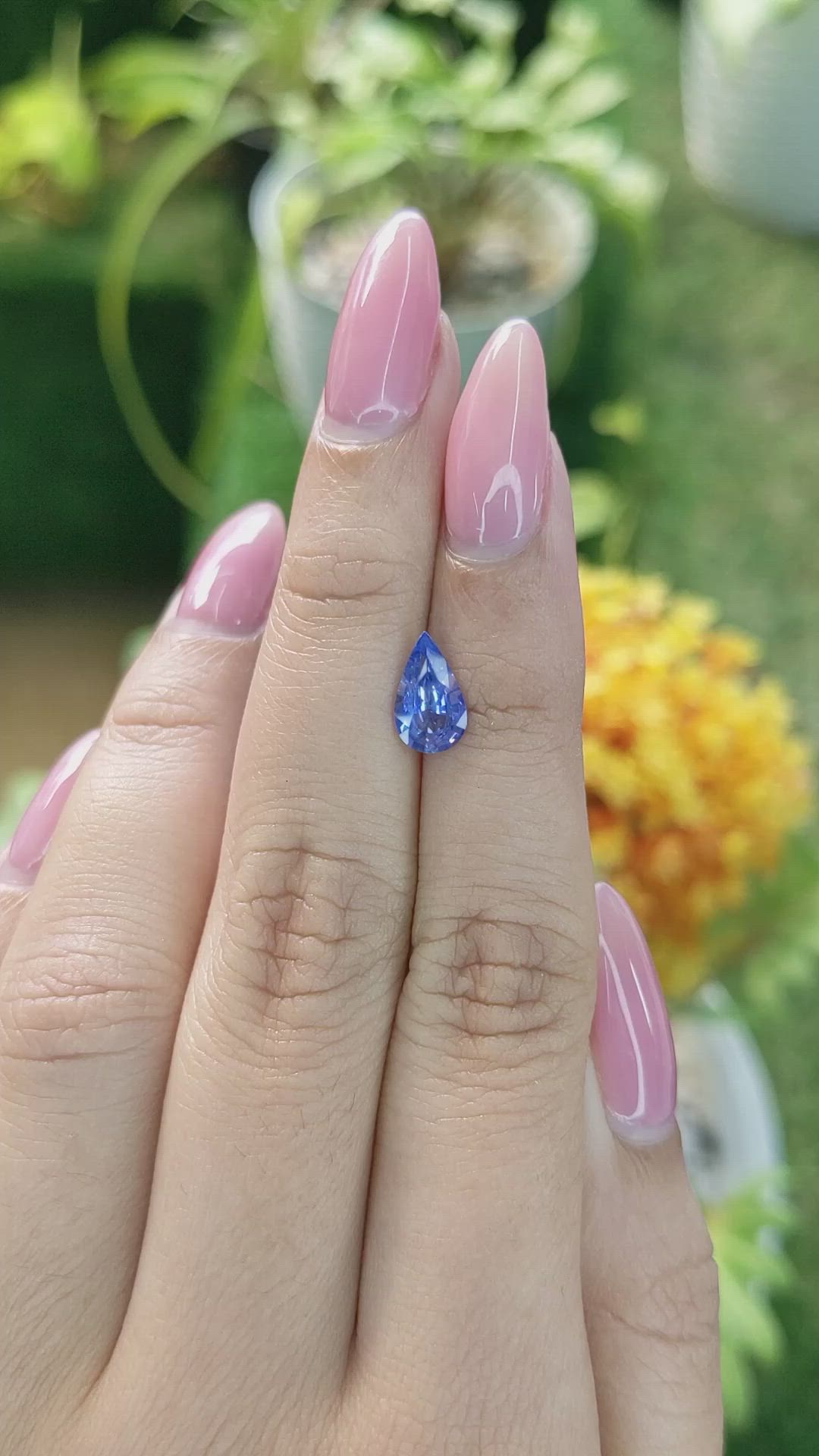 1.11 Ct. Blue Sapphire from Ceylon (Sri Lanka) Size Video