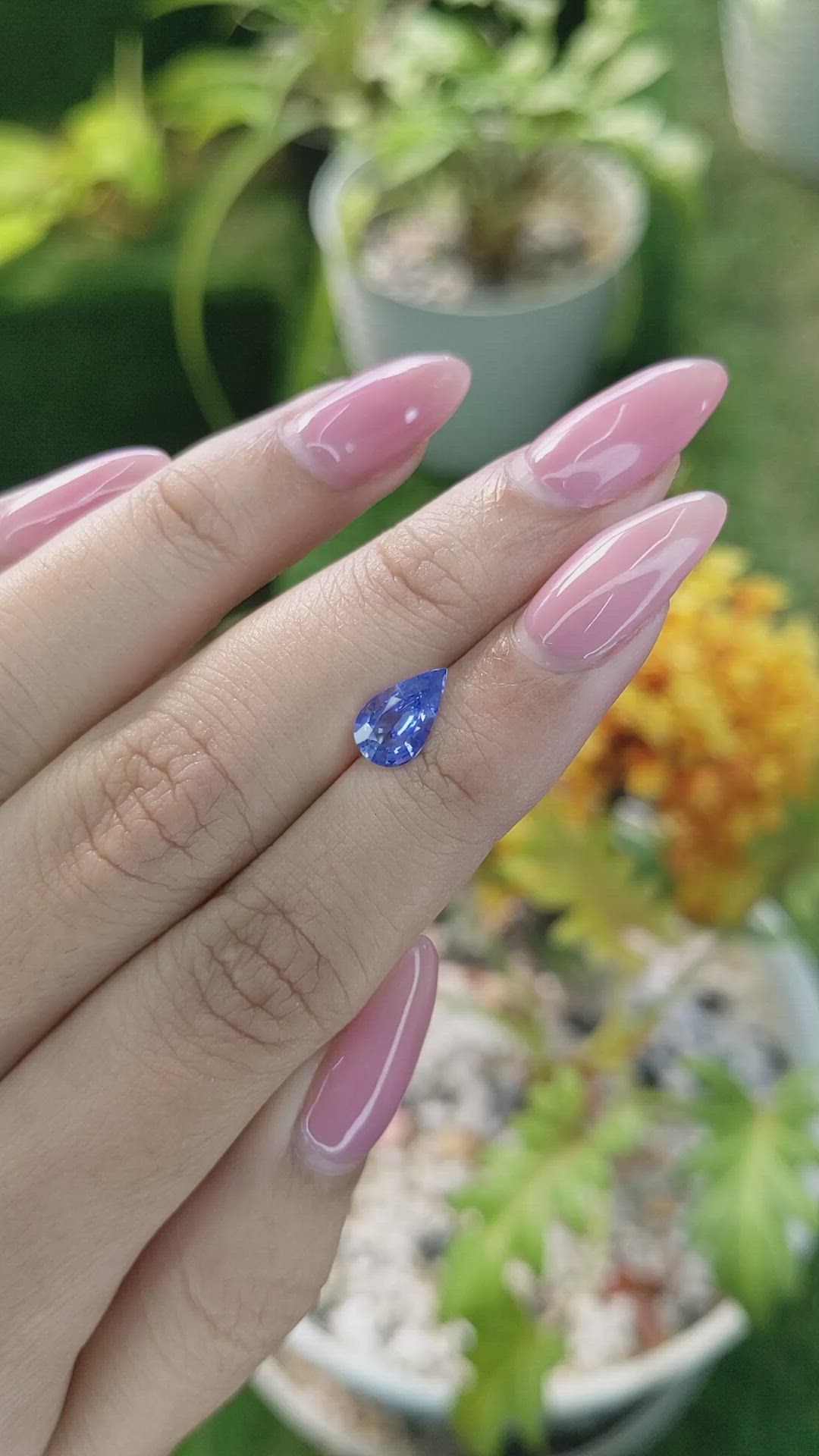 1.11 Ct. Blue Sapphire from Ceylon (Sri Lanka) Size Video