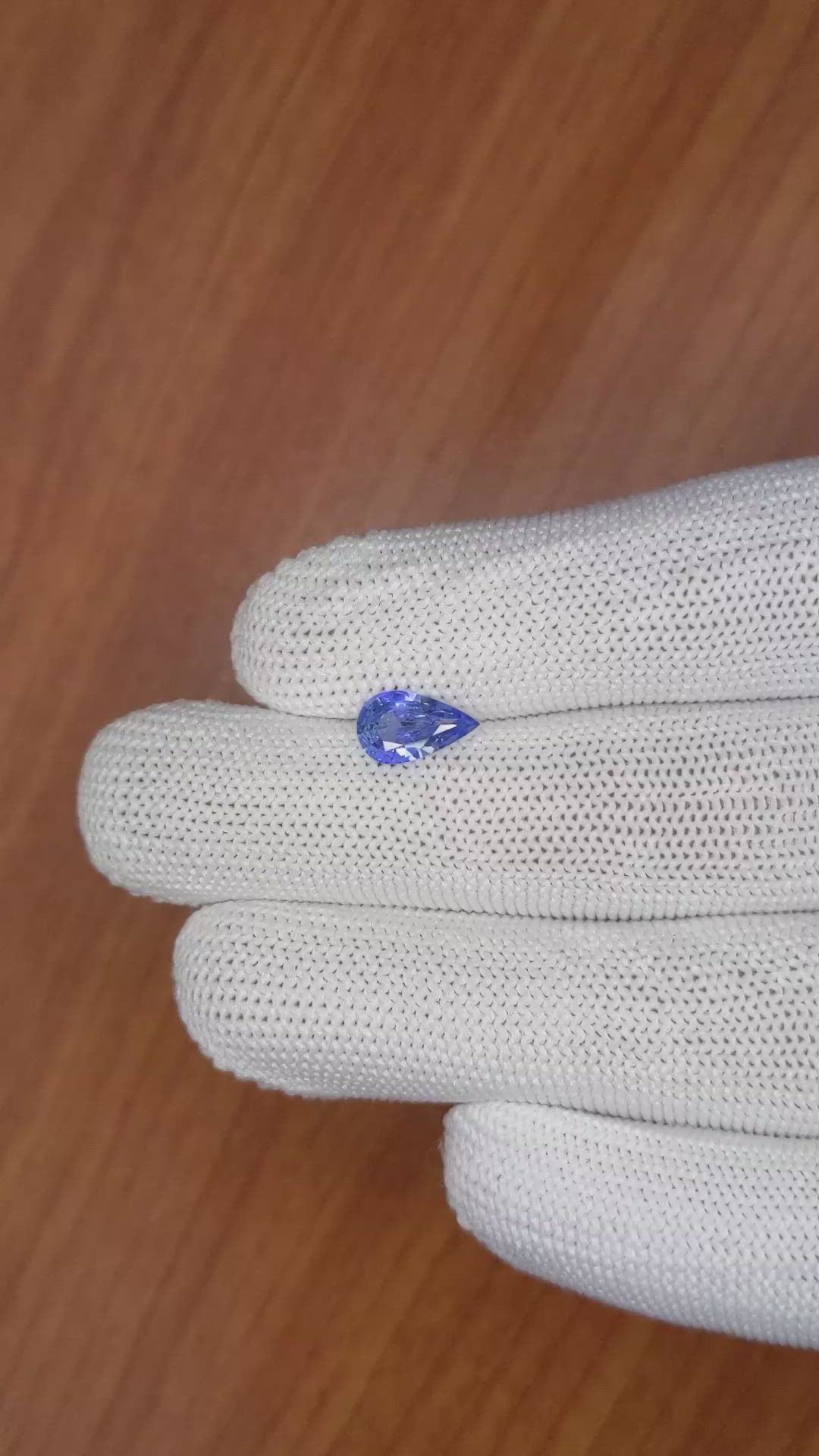 1.11 Ct. Blue Sapphire from Ceylon (Sri Lanka) Size Video