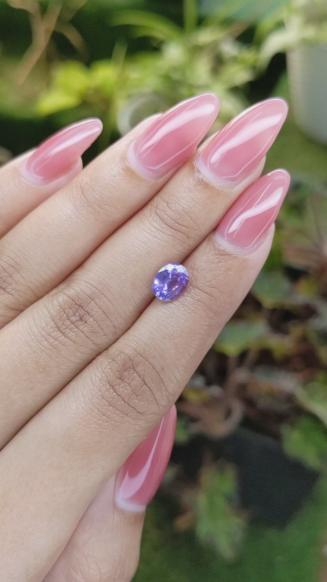 1.45 Ct. Violet Sapphire from Ceylon (Sri Lanka) Size Video
