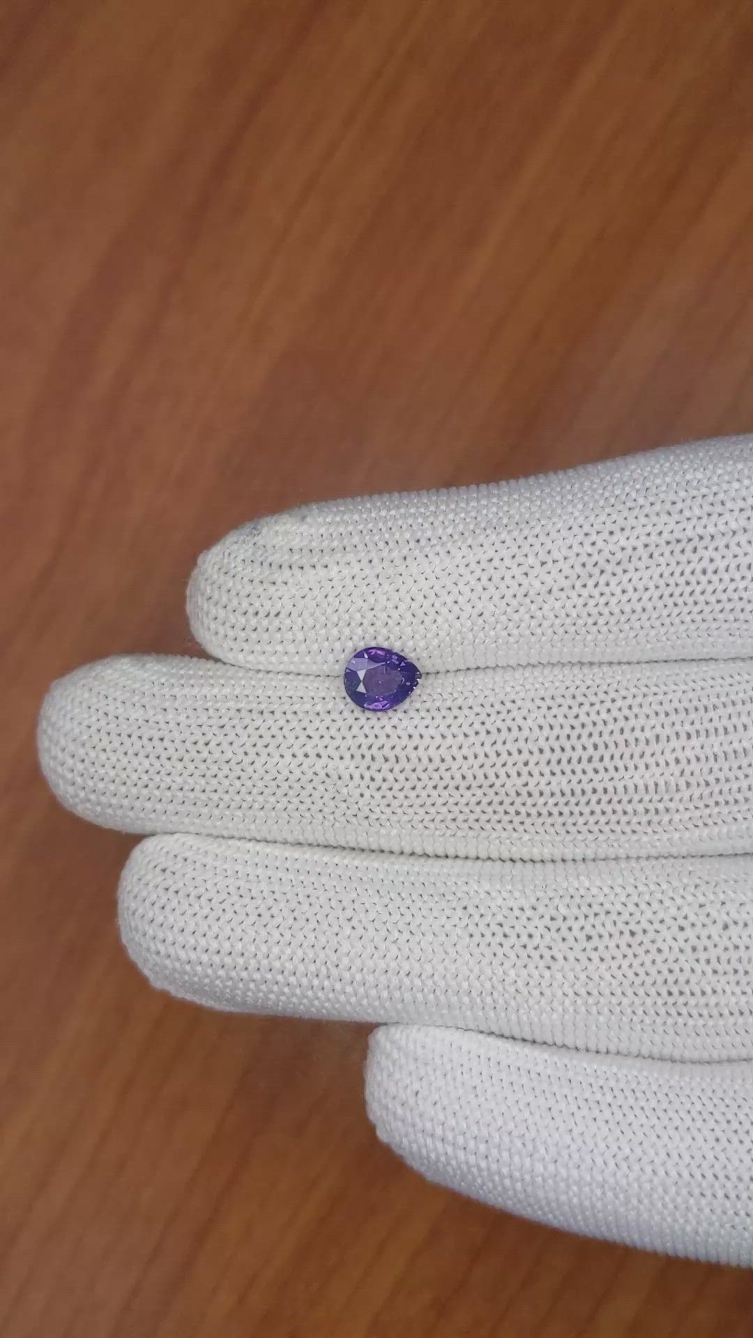 1.04 Ct. Violet Sapphire from Ceylon (Sri Lanka) Size Video