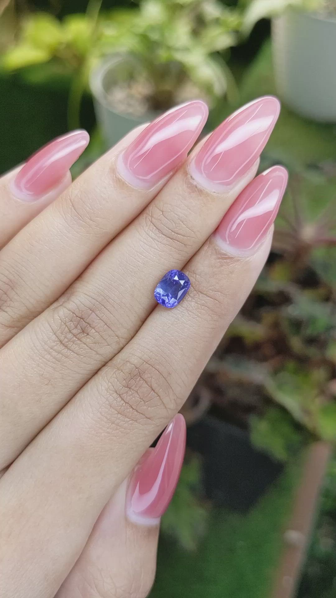 1.52 Ct. Violet Sapphire from Ceylon (Sri Lanka) Size Video