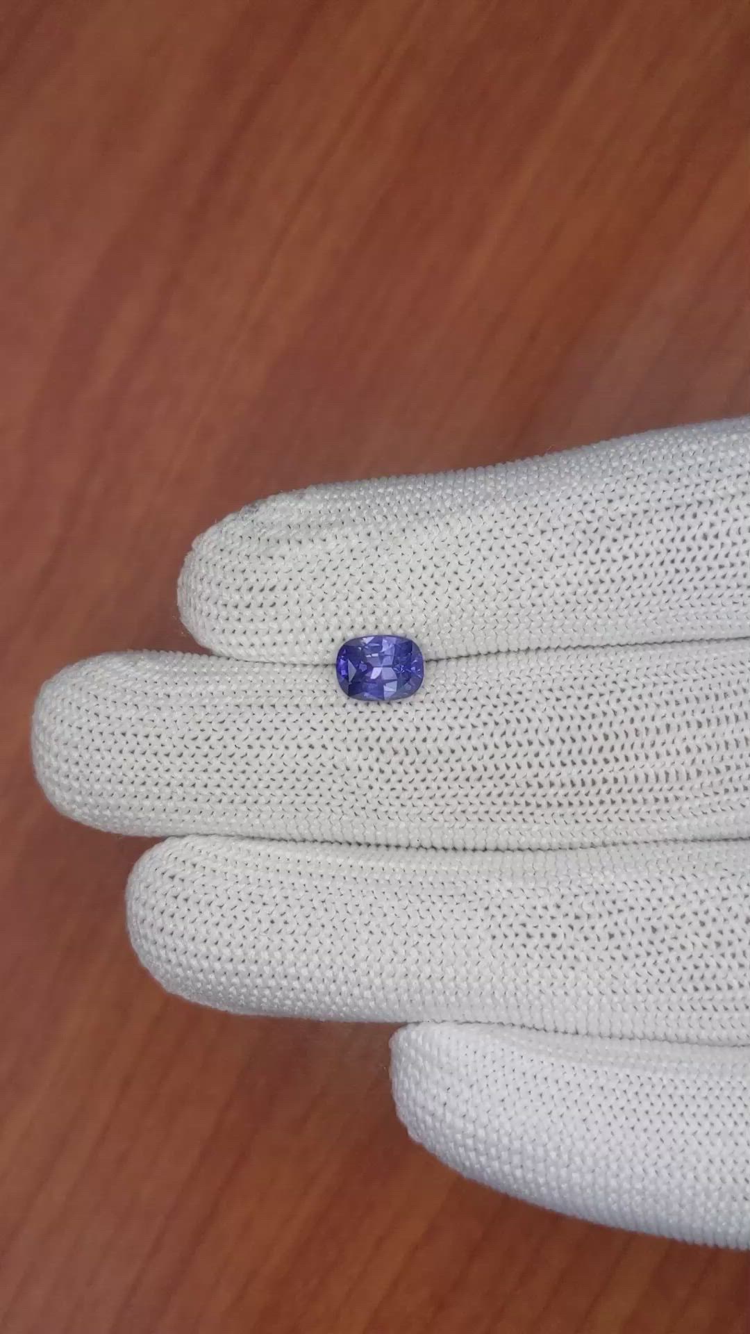 1.52 Ct. Violet Sapphire from Ceylon (Sri Lanka) Size Video