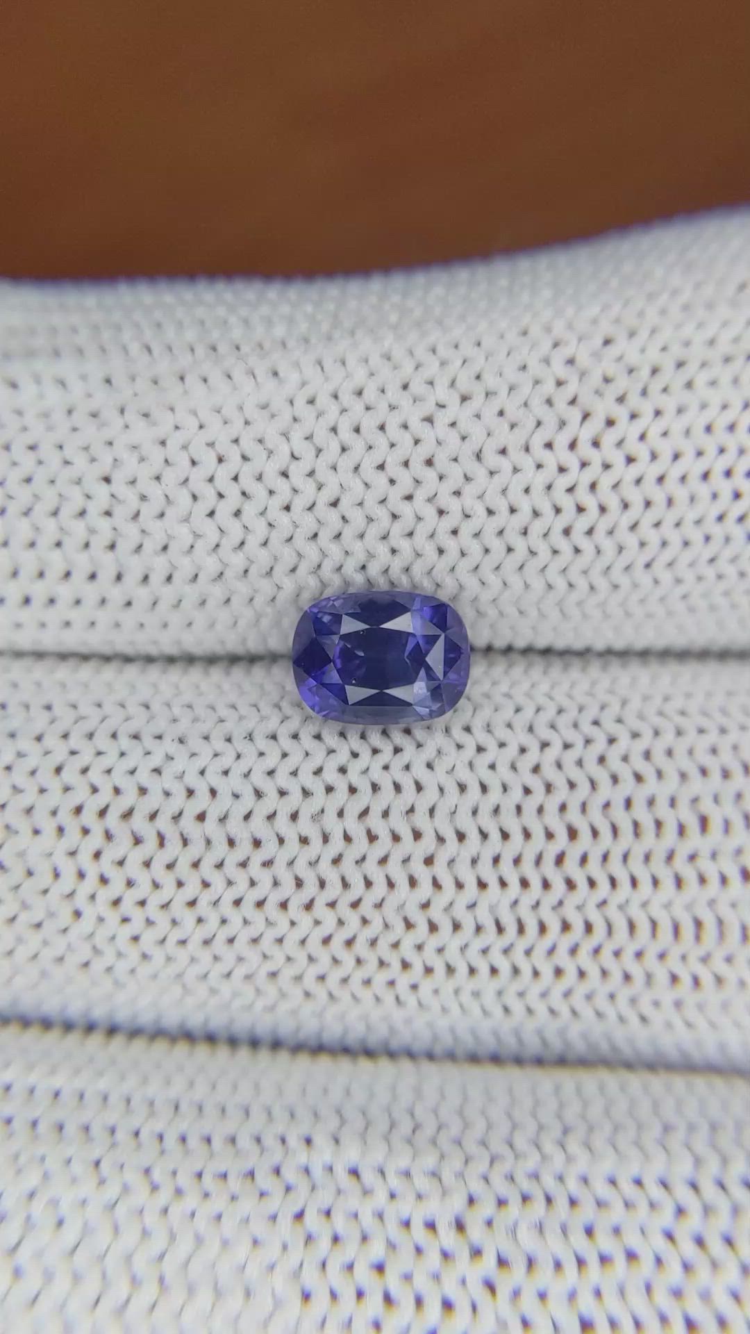 1.52 Ct. Violet Sapphire from Ceylon (Sri Lanka) Size Video