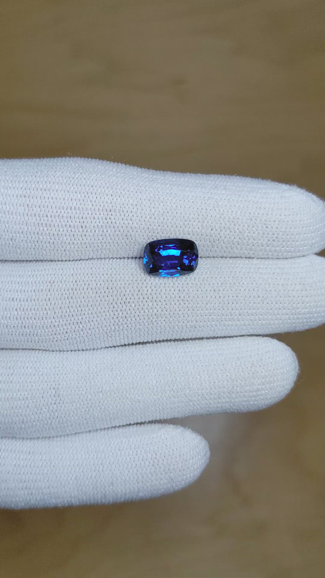 3.49 Ct. Blue Sapphire from Ceylon (Sri Lanka) Size Video