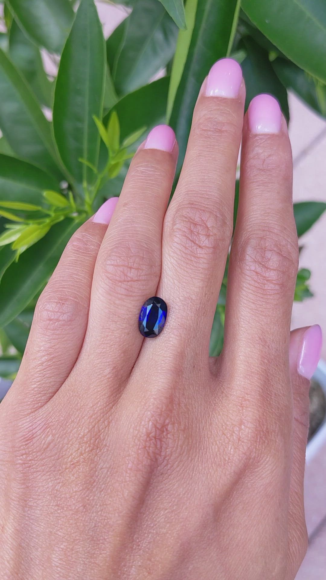 2.42 Ct. Blue Sapphire from Ceylon (Sri Lanka) Size Video