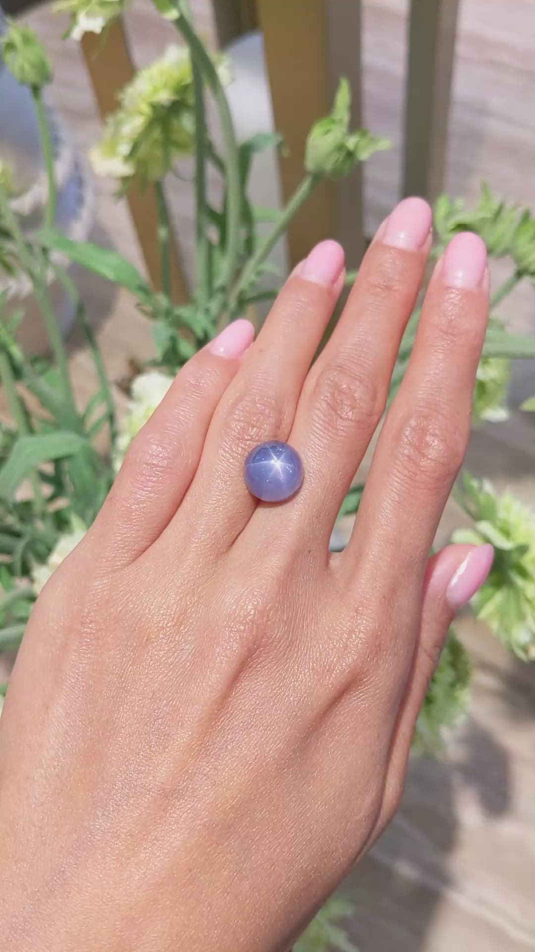 15.64 Ct. Blue Star Sapphire from Ceylon (Sri Lanka) Size Video