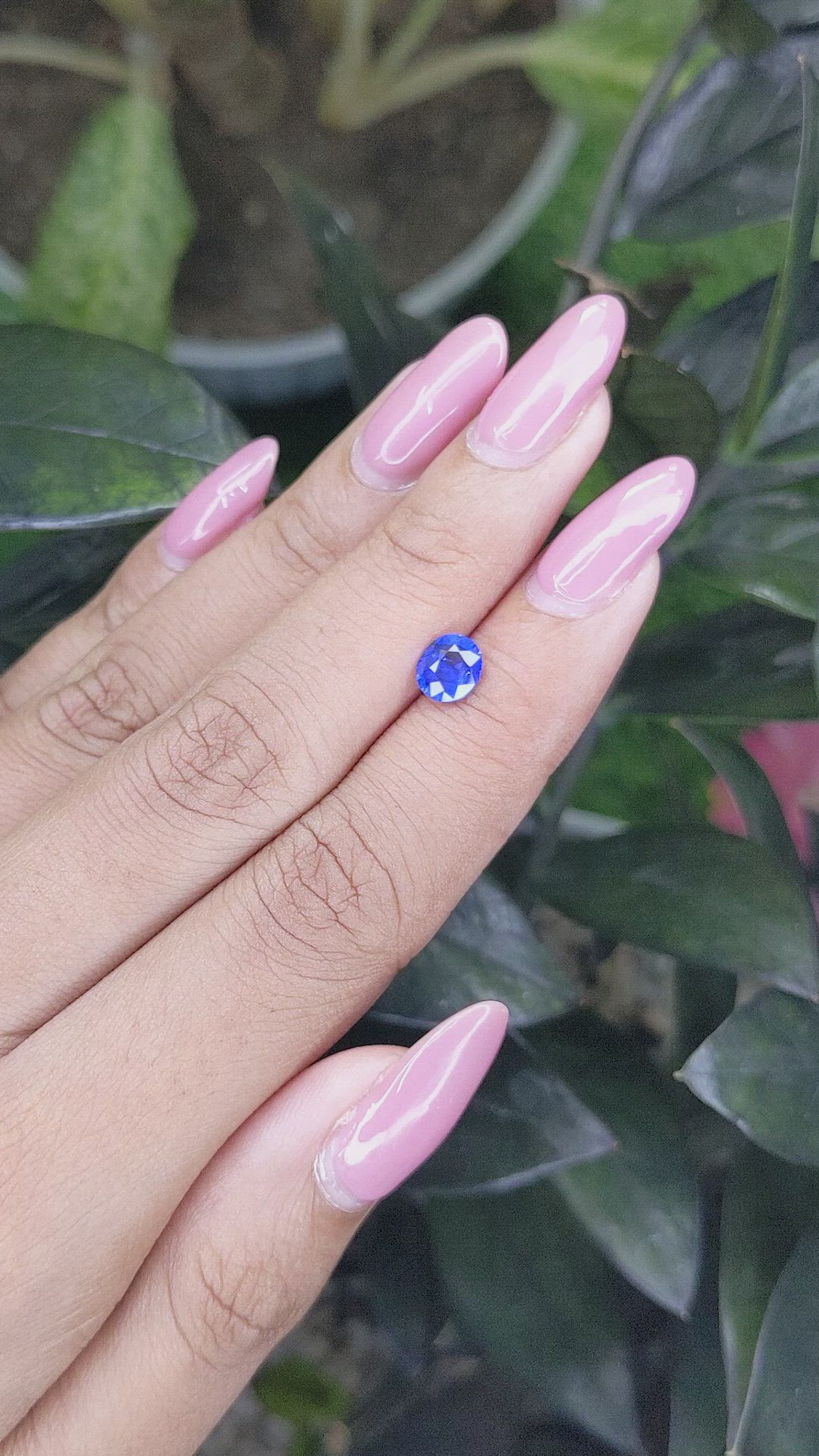 0.90 Ct. Blue Sapphire from Ceylon (Sri Lanka) Size Video
