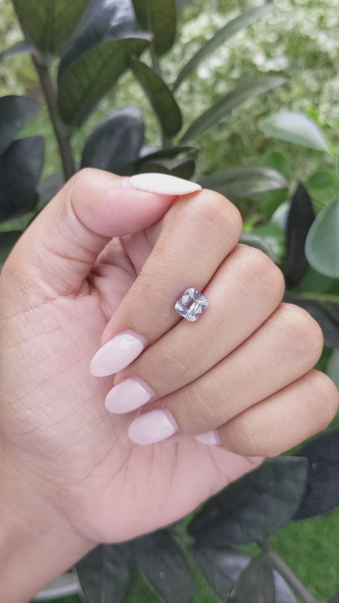 1.60 Ct. Greyish Blue Sapphire from Tanzania Size Video