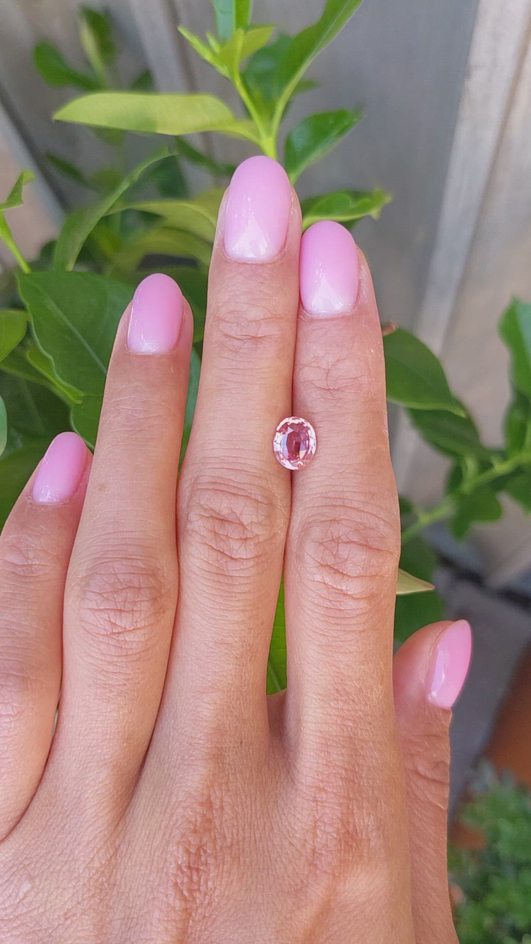 1.46 Ct. Padparadscha Sapphire from Ceylon (Sri Lanka) Size Video