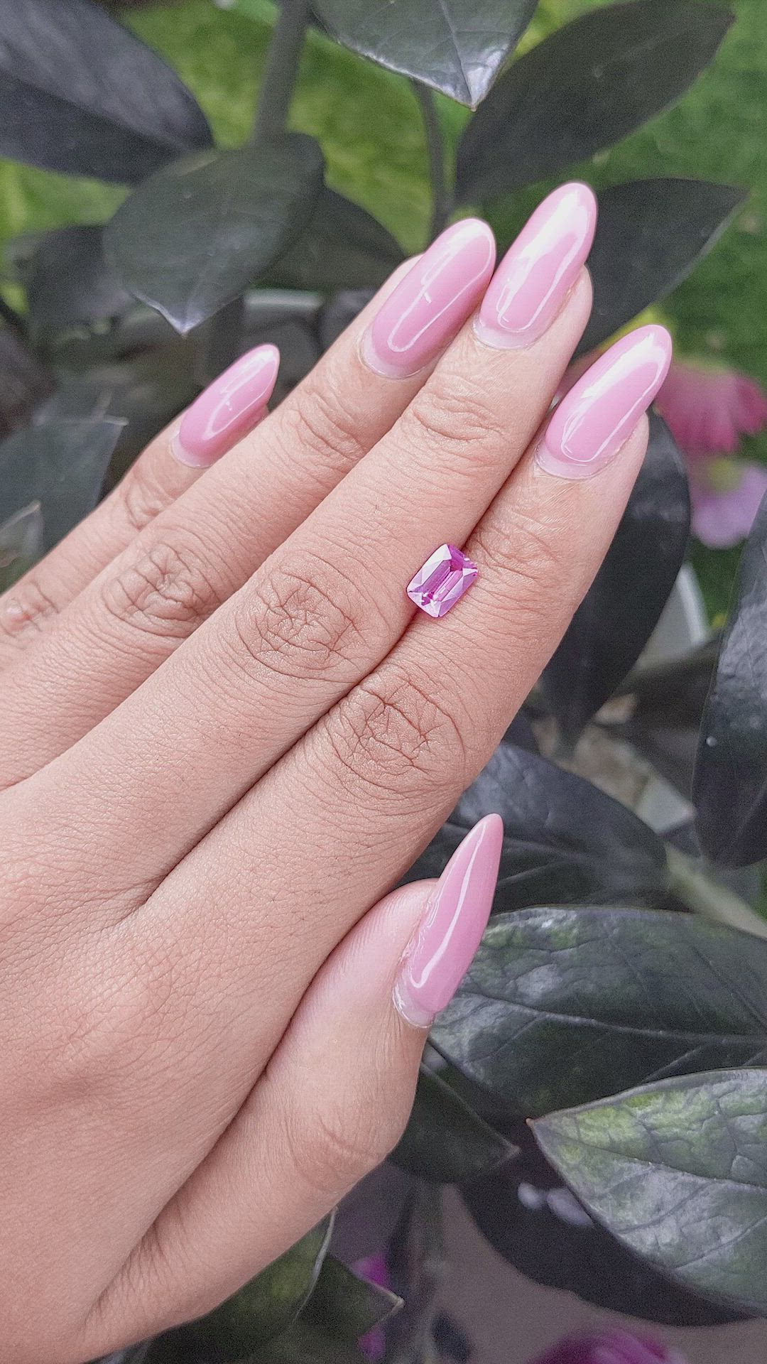 1.05 Ct. Pink Sapphire from Madagascar Size Video