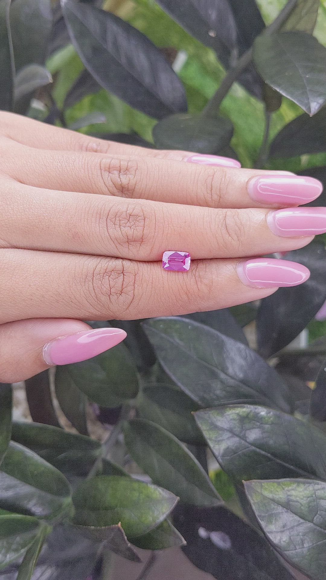 1.05 Ct. Pink Sapphire from Madagascar Size Video
