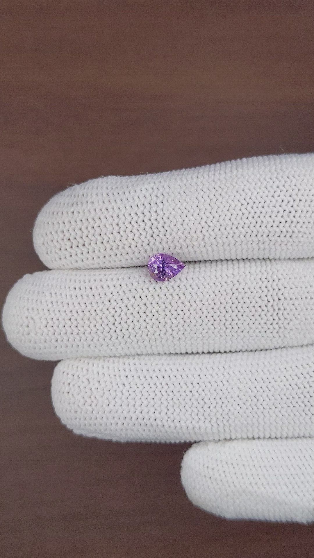 1.06 Ct. Purple Sapphire from Ceylon (Sri Lanka) Size Video