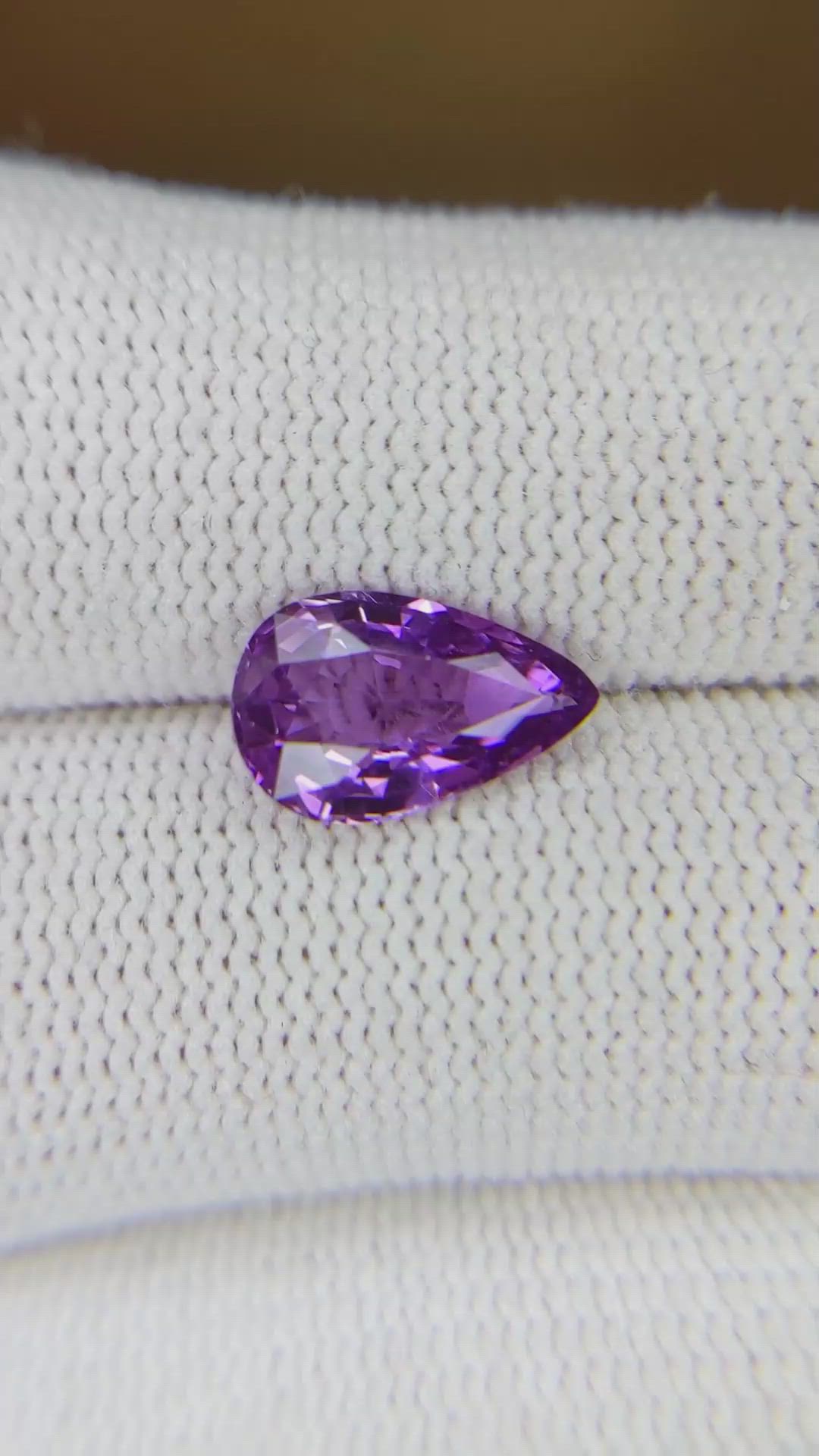2.14 Ct. Purple Sapphire from Ceylon (Sri Lanka) Size Video