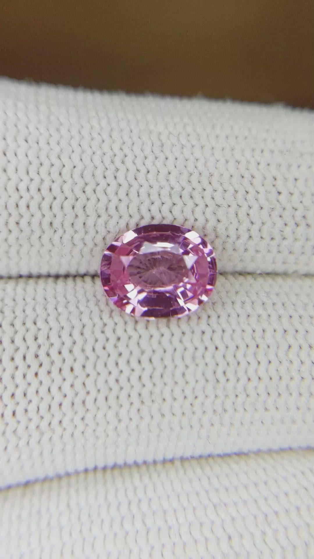 2.21 Ct. Purplish Pink Sapphire from Ceylon (Sri Lanka) Size Video