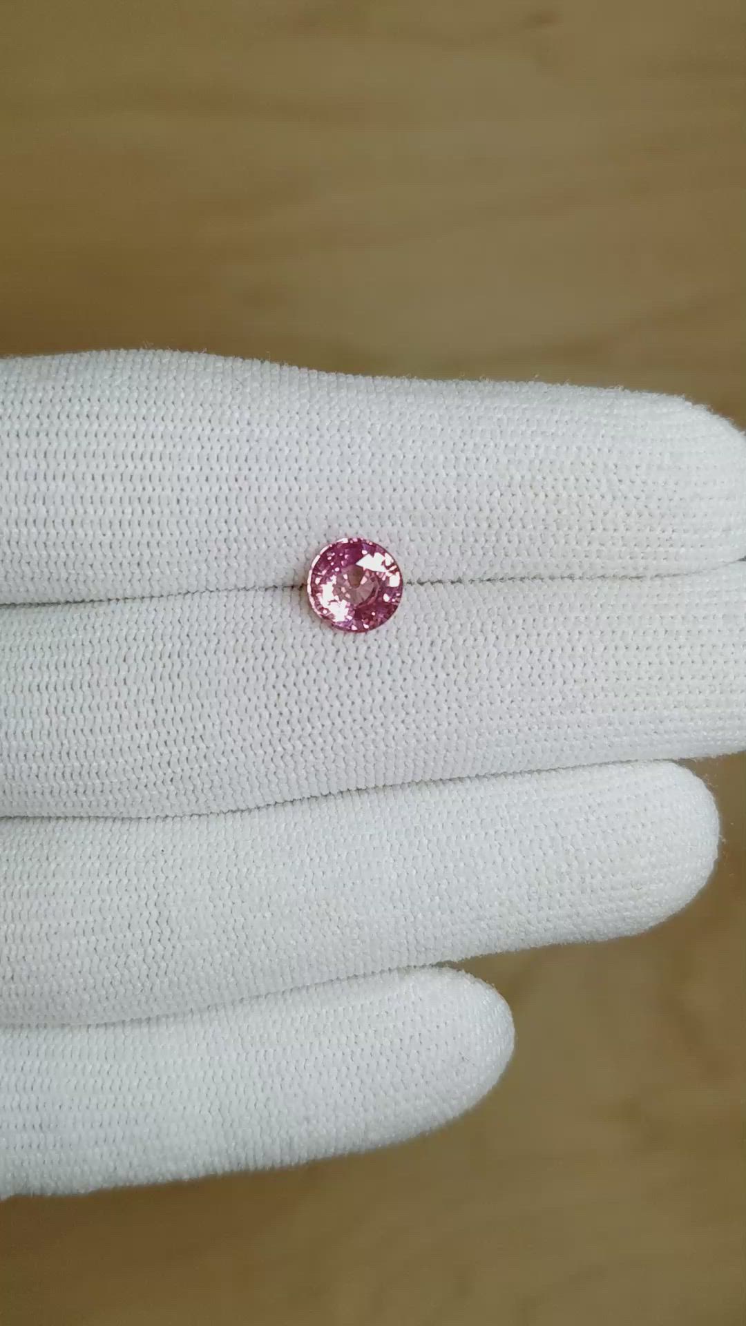 1.59 Ct. Pink Sapphire from Ceylon (Sri Lanka) Size Video