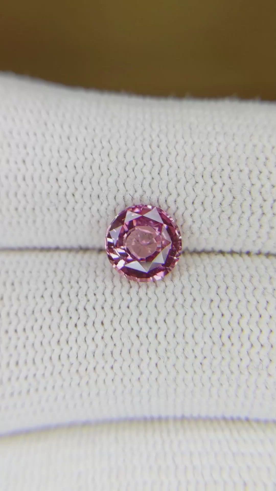 1.59 Ct. Pink Sapphire from Ceylon (Sri Lanka) Size Video