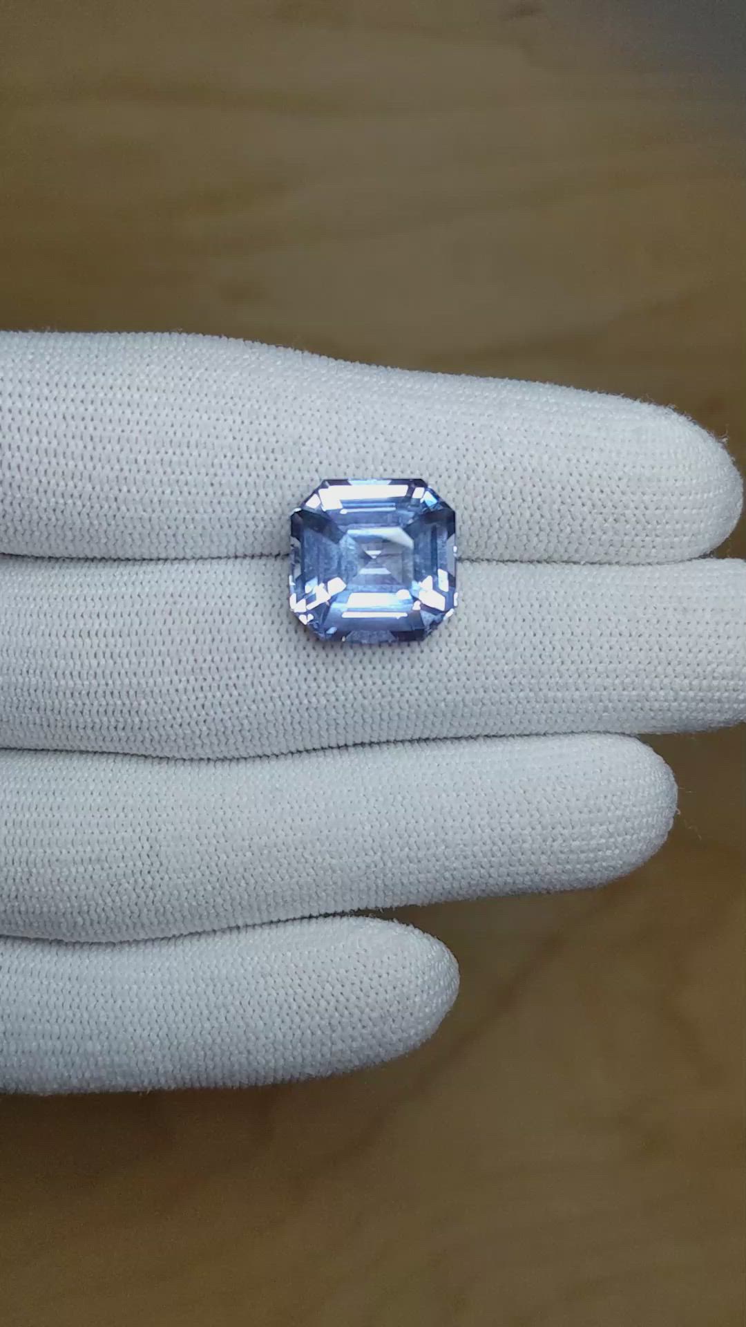 13.36 Ct. Blue Sapphire from Ceylon (Sri Lanka) Size Video
