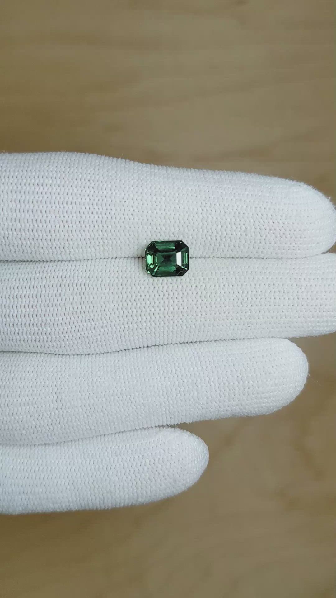 2.05 Ct. Green Sapphire from Ceylon (Sri Lanka) Size Video