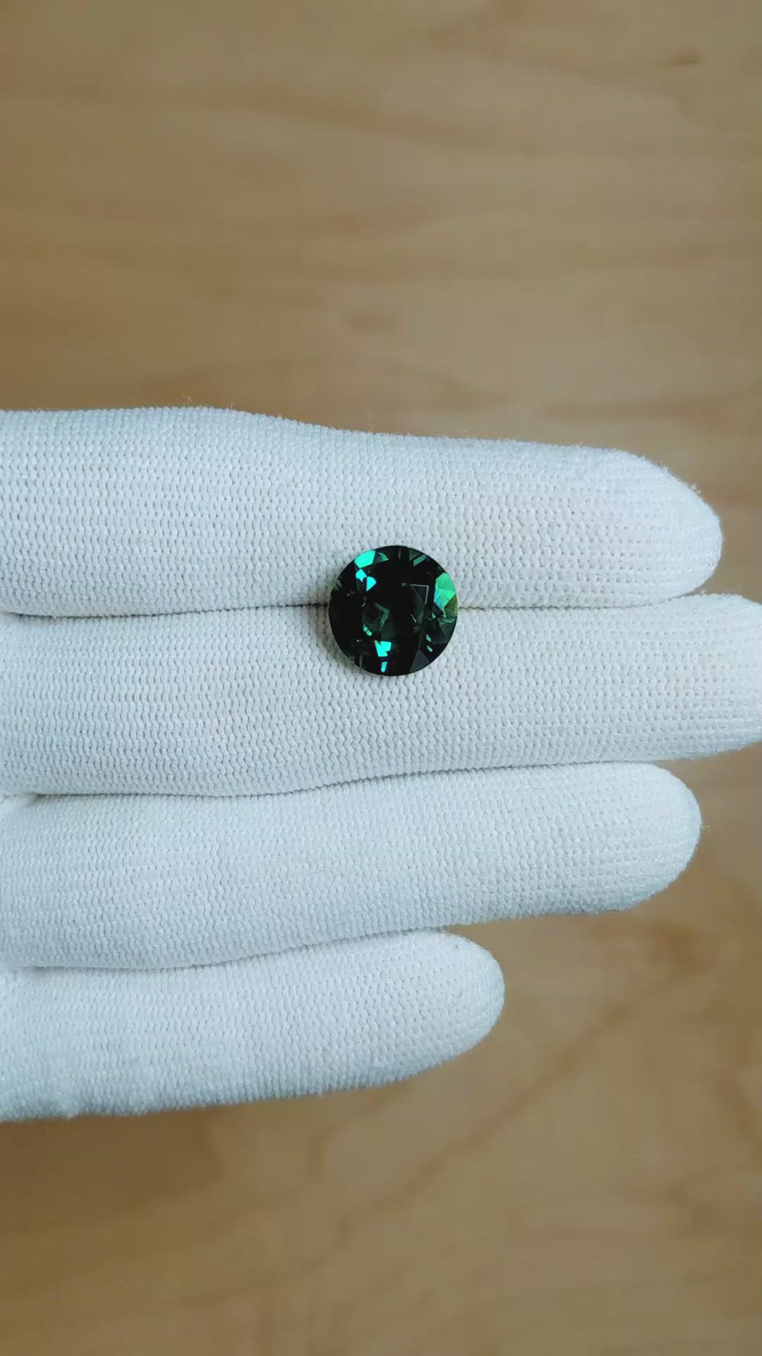 6.58 Ct. Bluish Green Sapphire from Ethiopia Size Video