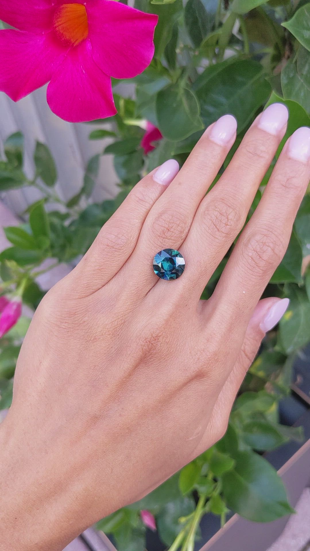 6.58 Ct. Bluish Green Sapphire from Ethiopia Size Video