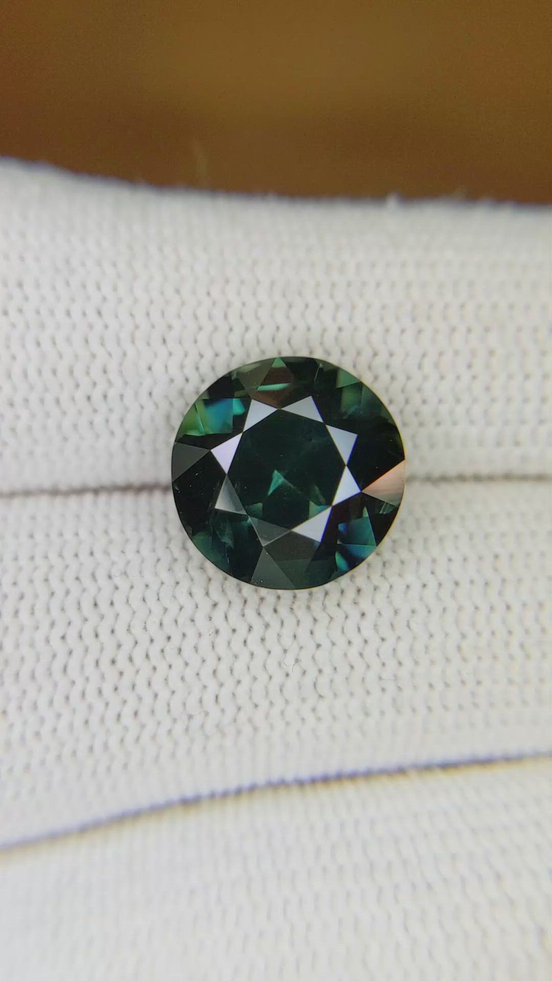 6.58 Ct. Bluish Green Sapphire from Ethiopia Size Video