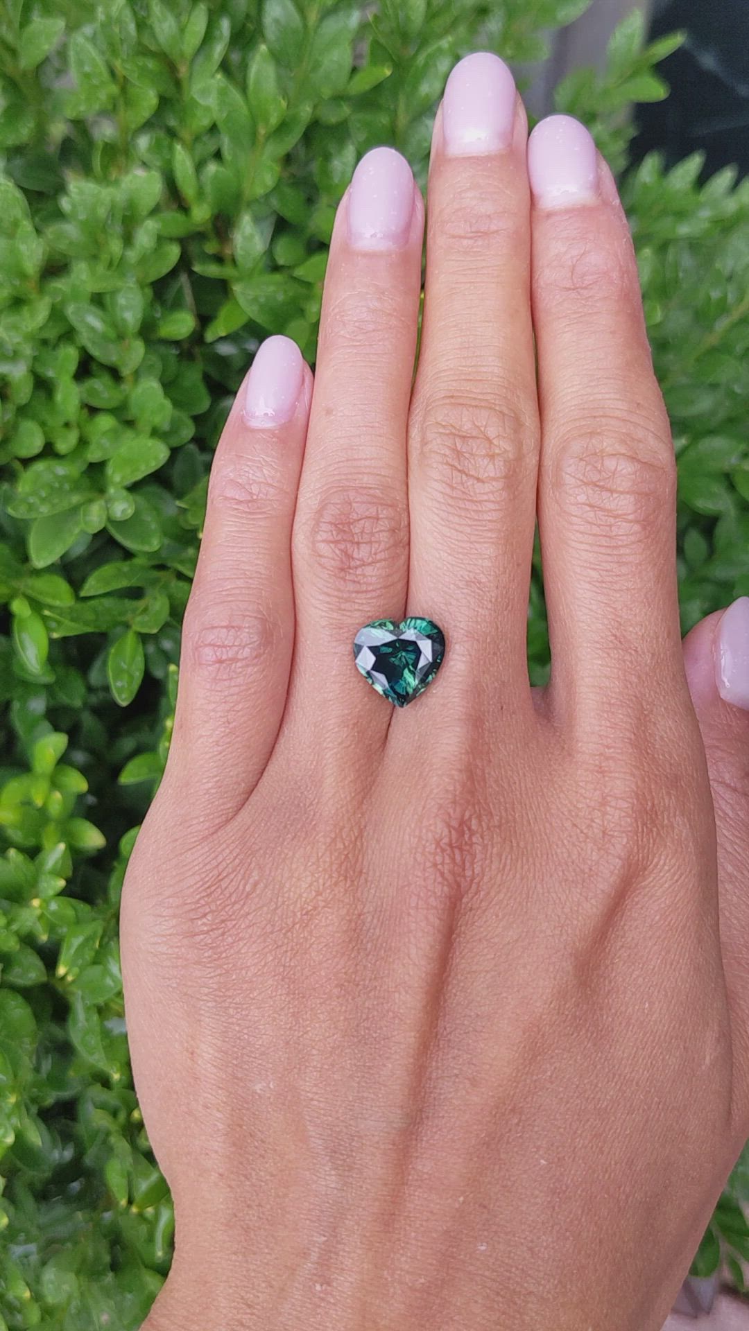 6.12 Ct. Bluish Green Sapphire from Madagascar Size Video