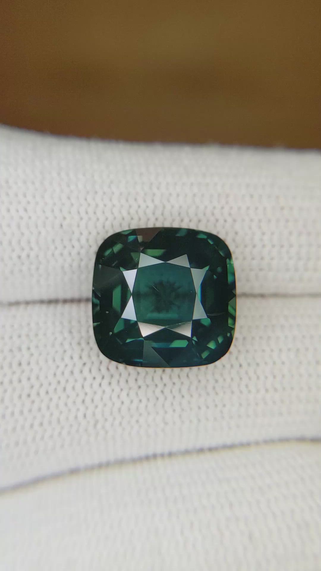 11.04 Ct. Greenish Blue Sapphire from Madagascar Size Video