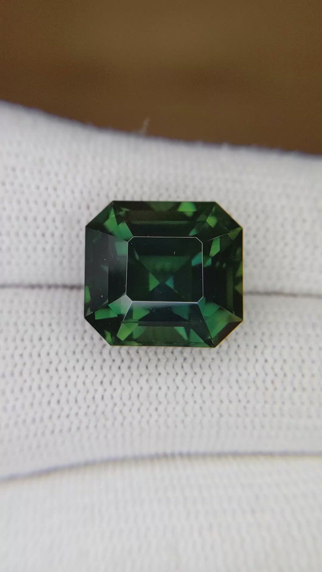 15.09 Ct. Bluish Green Sapphire from Madagascar Size Video