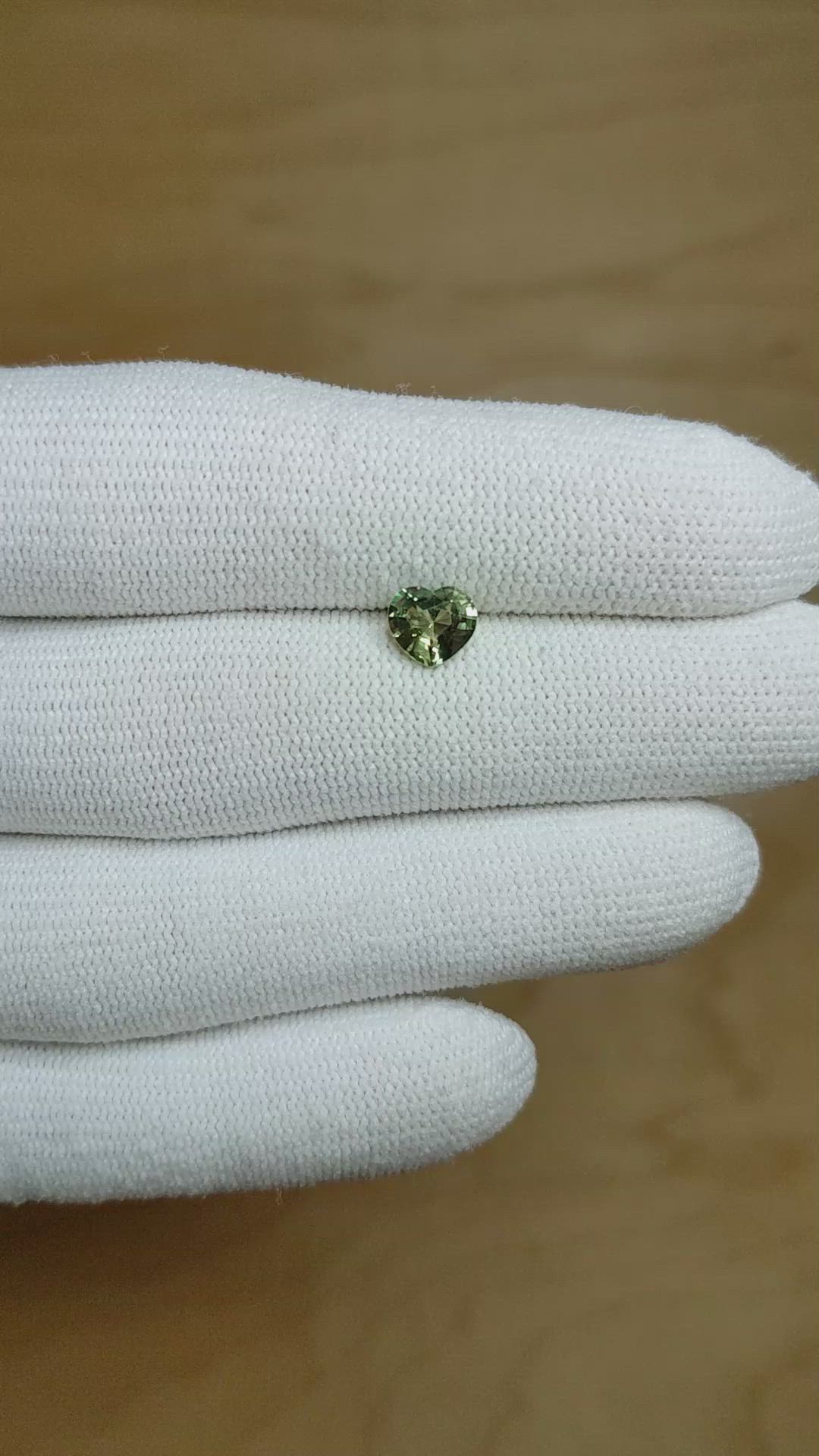 1.01 Ct. Green Sapphire from Ceylon (Sri Lanka) Size Video