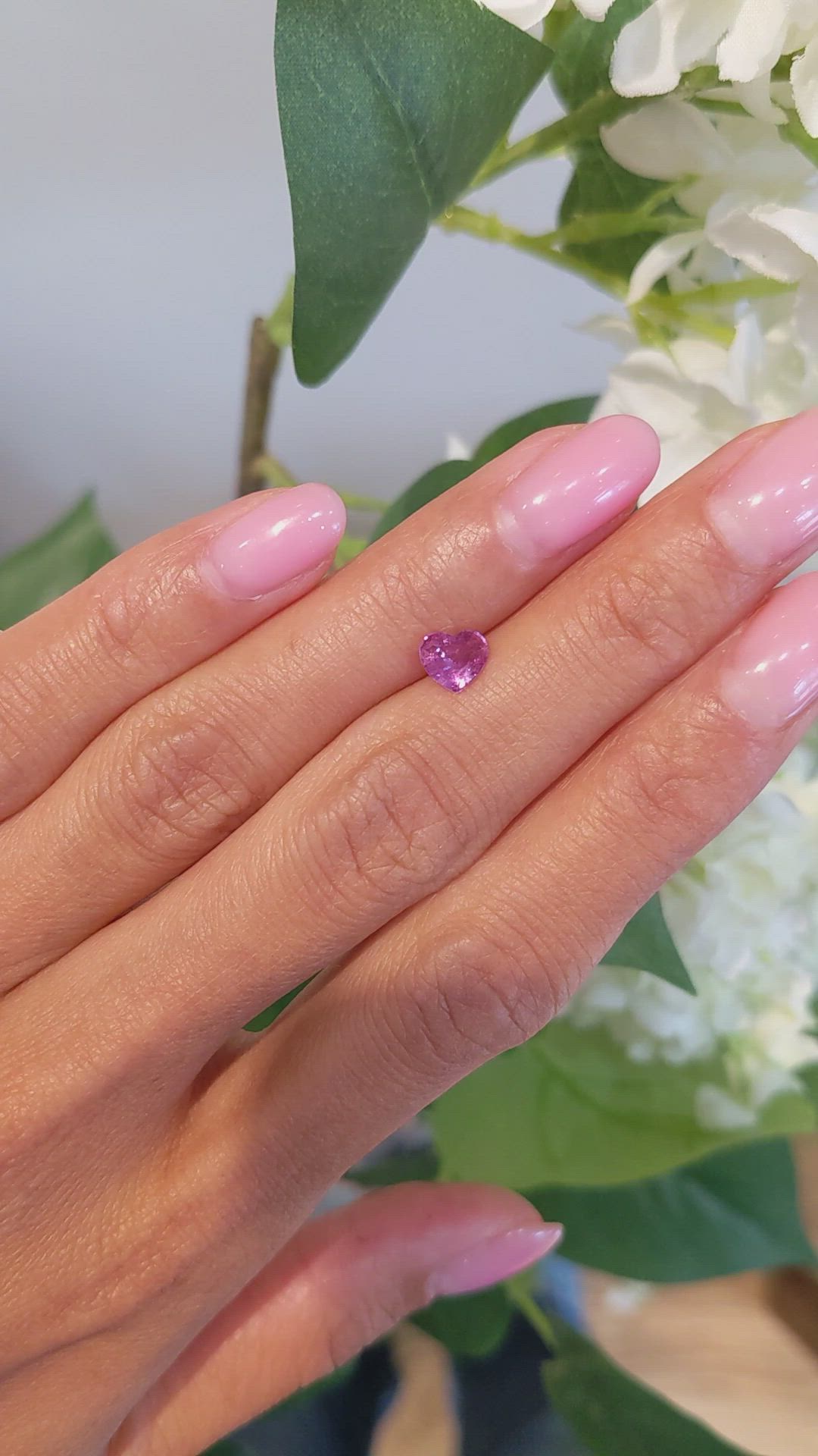 0.75 Ct. Pink Sapphire from Ceylon (Sri Lanka) Size Video
