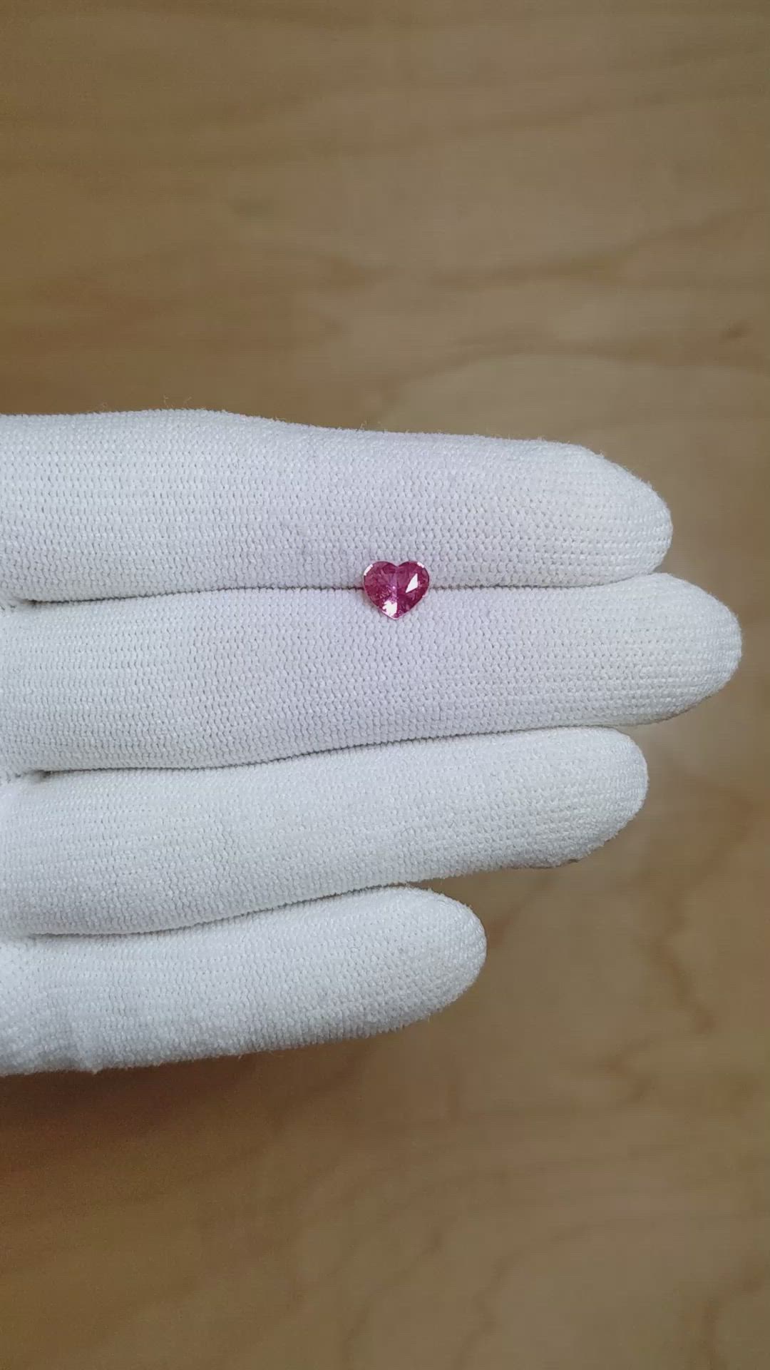 0.75 Ct. Pink Sapphire from Ceylon (Sri Lanka) Size Video