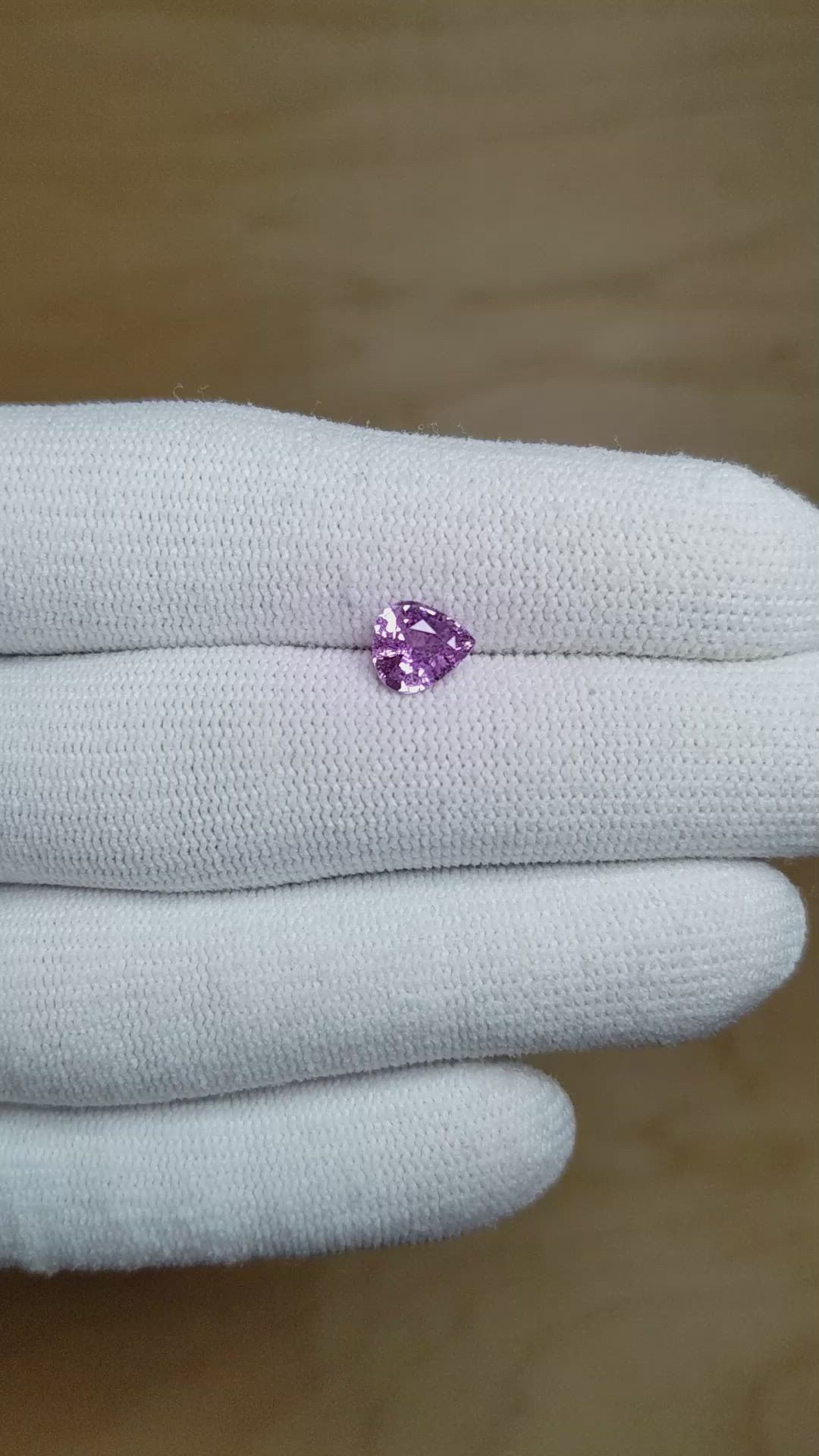 1.08 Ct. Purple Sapphire from Ceylon (Sri Lanka) Size Video