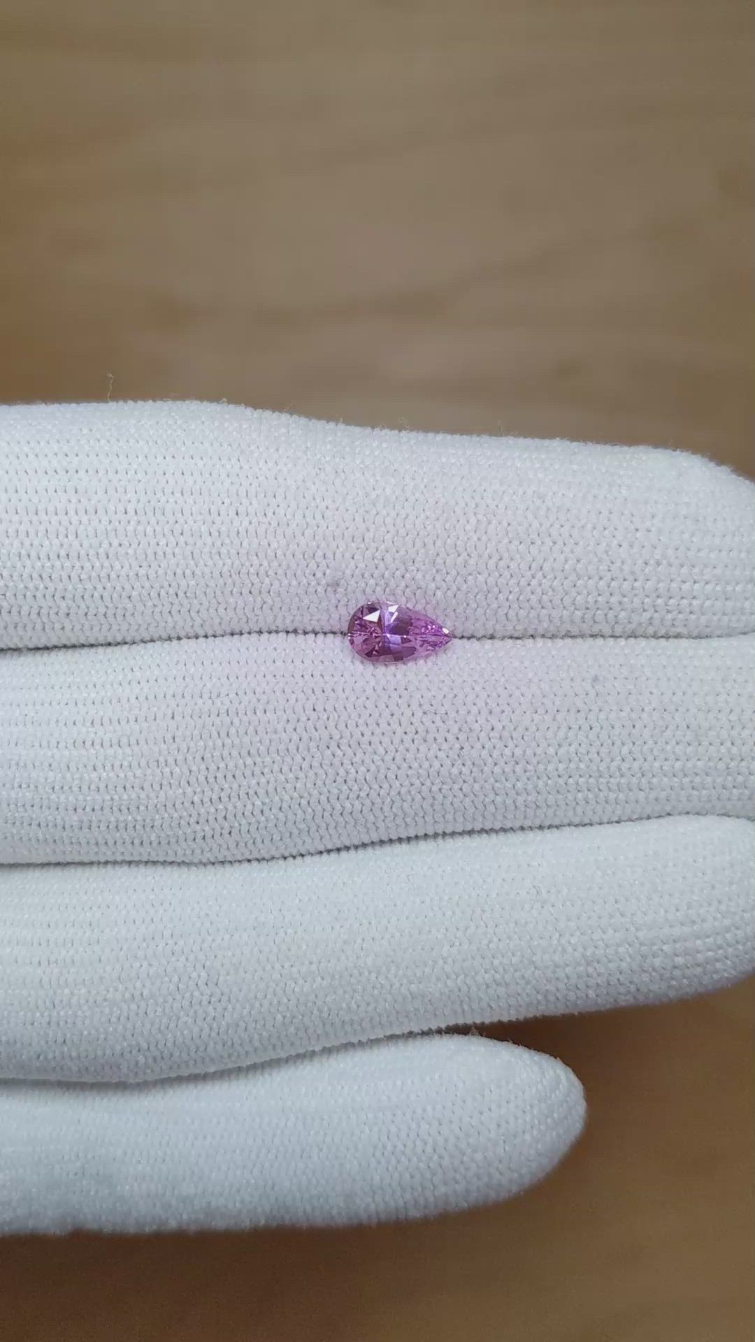 0.91 Ct. Purple Sapphire from Ceylon (Sri Lanka) Size Video