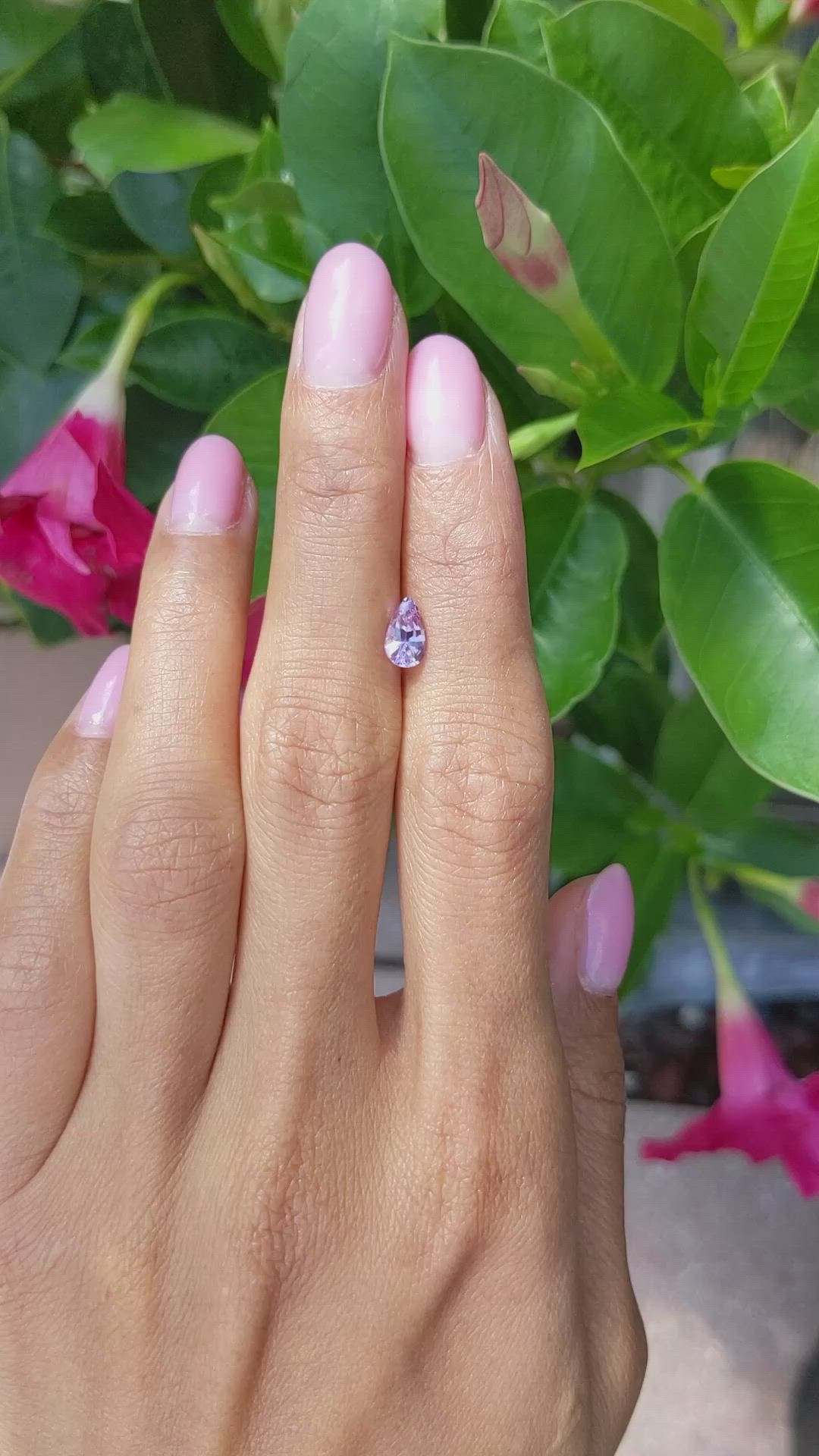 0.91 Ct. Purple Sapphire from Ceylon (Sri Lanka) Size Video