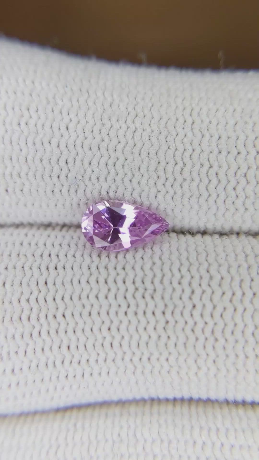 0.91 Ct. Purple Sapphire from Ceylon (Sri Lanka) Size Video