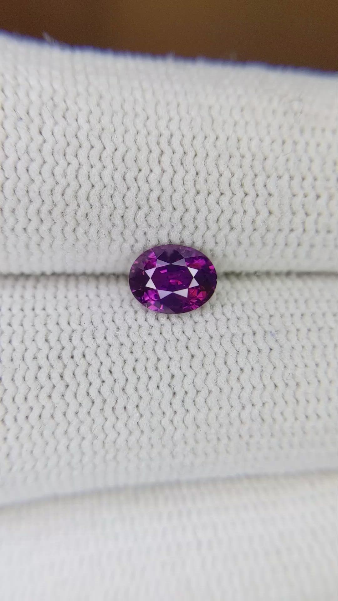 0.74 Ct. Purple Sapphire from Ceylon (Sri Lanka) Size Video