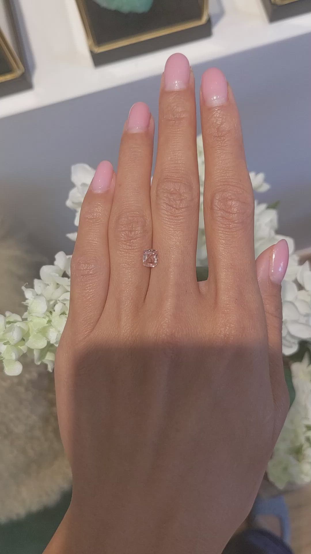 1.01 Ct. Peach Sapphire from Ceylon (Sri Lanka) Size Video