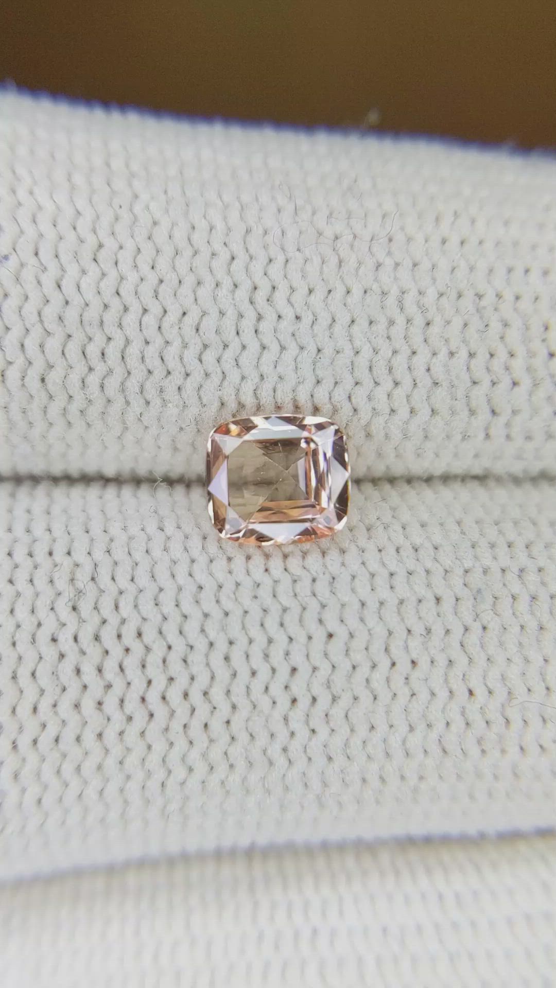 1.01 Ct. Peach Sapphire from Ceylon (Sri Lanka) Size Video